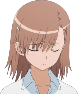 😞 Misaka Mikoto A Certain Scientific Railgun อนิเมะ, ตัวละคร, ผู้หญิง, มิซากะ มิโคโตะ, เรลกัน telegram sticker