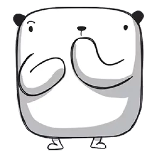 😱 Bär, Tier, süß, Cartoon, Illustration, Sticker telegram sticker