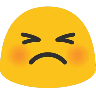 😣 emoji, sad, unhappy, annoyed, angry, upset telegram sticker