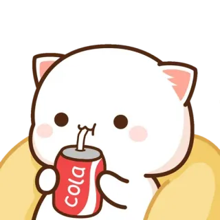 🧃 COLA Katze, Getränk, Cola, Cartoon, süß telegram sticker