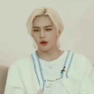 🪡 IG: AN0THERB kpop, 아시아, 금발, 인물사진, 남자, 아이돌 telegram sticker