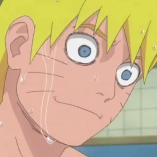 😳 Naruto ナルト, アニメ, 漫画, カートゥーン, うずまき, 面白い, 汗 telegram sticker