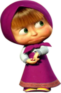 😞 Masha Masha and the Bear kartun, gadis, gaun, Masha, Masha dan Beruang, animasi telegram sticker