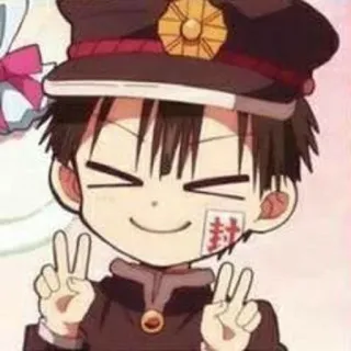 👻 Hanako Toilet-Bound Hanako-kun 封 anime, cute, cartoon, peace sign, hanako-kun telegram sticker