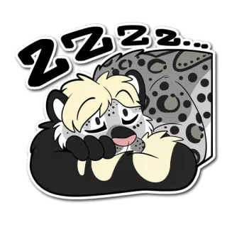 💤 ZZZ dormire, zzz, animale, peloso, cartoni animati telegram sticker