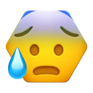 😰 emoji, nervous, anxious, sweat, worried telegram sticker