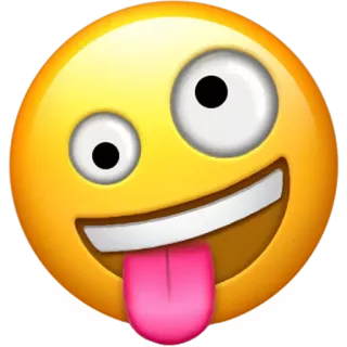 🤪 emoji, face, goofy, tongue, silly whatsapp sticker