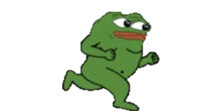 🏃 Pepe the Frog Pepe la Rana, Meme, Correre, Cultura internet telegram sticker