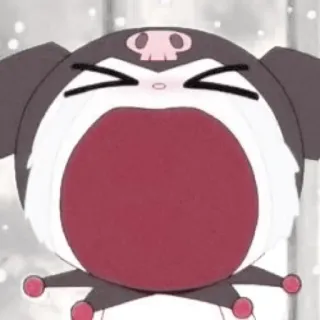 🧬 Kuromi kuromi, sanrio, anime, personaje, gritando, dibujos animados telegram sticker