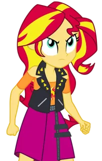 😡 Sunset Shimmer My Little Pony: Equestria Girls サンセットシマー, マイリトルポニー, エクエストリアガールズ, アニメ, カートゥーン whatsapp sticker