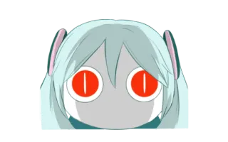 😳 애니메이션, 치비, 귀여운, 눈, 괴물 telegram sticker