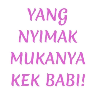 ✨ YANG NYIMAK MUKANYA KEK BABI! whatsapp sticker