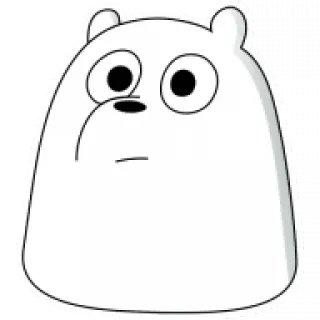 😨 Ice Bear We Bare Bears Dibujos animados, Oso, Lindo, Oso polar, We Bare Bears, Oso polar telegram sticker