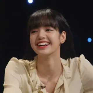 🍸 Lisa mulher, sorrindo, retrato, Kpop, Blackpink, Lisa, cantora, celebridade whatsapp sticker