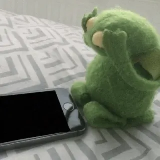 🤦‍♂️ Kermit Kermit, marionnette, choqué, réaction, surpris, mème telegram sticker