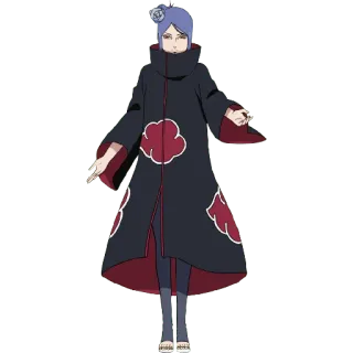 🥵 Konan Naruto อนิเมะ, นินจา, ผู้หญิง, แสงอุษา, กระดาษ whatsapp sticker