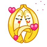 Banana @TgEmojis telegram emojis 👩❤💋👨