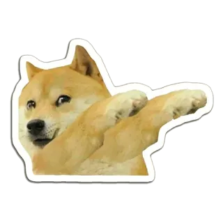🙌 Doge dog, meme, shiba inu, dab telegram sticker