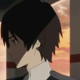 🦋 anime, portret, postać, ciemne włosy, chłopak telegram sticker