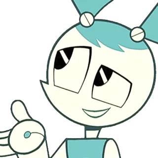 🤔 Jenny Wakeman My Life as a Teenage Robot robot, dessin animé, personnage, Jenny Wakeman, robot ado telegram sticker