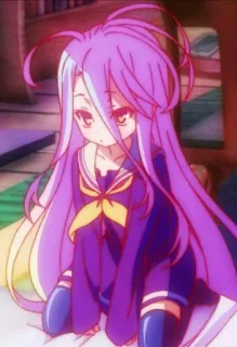 😶 Shiro No Game No Life Anime, Nhân vật, Shiro, No Game No Life, dễ thương, cô gái whatsapp sticker