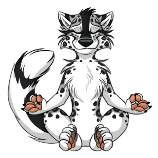 🧘‍♀️ leopardo, meditação, animal, desenho animado, adesivo, peludo, yoga telegram sticker