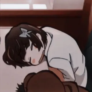 😁 Anime, Mädchen, Schlafend telegram sticker