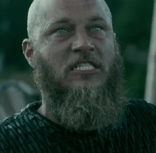 🩸 Ragnar Lothbrok Vikings ラグナル, ヴァイキング, 戦士, 怒り, 歴史, テレビ番組 telegram sticker