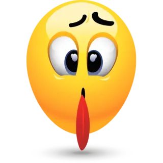 😯 Emoji, głupi, do góry nogami, język telegram sticker