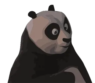 🌟 panda, animal, cute, bear, mammal telegram sticker