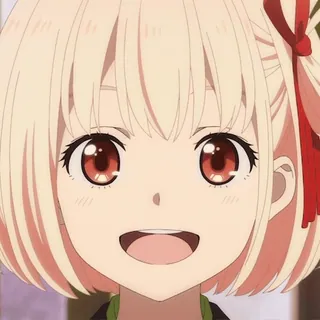 🤩 Chisato Nishikigi Lycoris Recoil 动漫, 角色, 女孩, 锦木千束, 莉可丽丝 telegram sticker