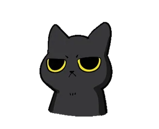 🐾 chat, chat noir, autocollant, dessin animé, animal telegram sticker