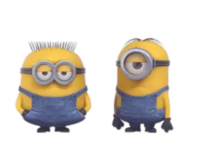 😕 Minion cartoon, yellow, character, cute, funny telegram sticker