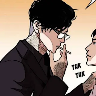 ⚖ THK THK Курение, Сигарета, Татуировки, Мужчина, Костюм telegram sticker