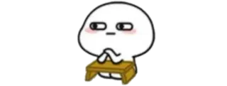 🍚 Desenho animado, Emoji, Personagem, Fofo, Sentado whatsapp sticker