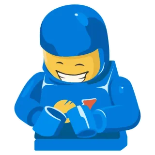 😂 Lego, Astronot, Minifigur, Mainan, Retro, Klasik, Luar Angkasa whatsapp sticker