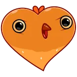 ❤️ coração, pássaro, desenho animado, fofo telegram sticker