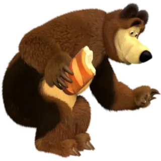 🥖 Bear Masha and the Bear Kartun, Beruang, Animasi, Masha dan Beruang, Binatang telegram sticker