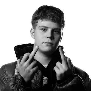 😐 dedo corazón, ofensivo, gesto, actitud whatsapp sticker