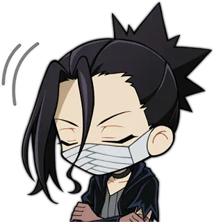 😗 Anime, Chibi, Charakter, Maskiert, Genervt whatsapp sticker