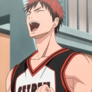 🥢 Seijuro Akashi Kuroko's Basketball Anime, Pallacanestro, Sport, Capelli rossi telegram sticker