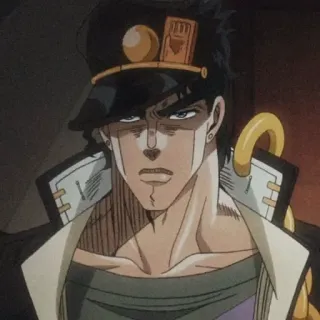 🐬 Jotaro Kujo JoJo's Bizarre Adventure 承太郎, 空条, ジョジョ, アニメ, ステッカー telegram sticker