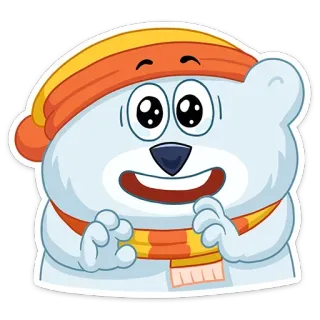 😀 ours, dessin animé, mignon, animal, autocollant telegram sticker