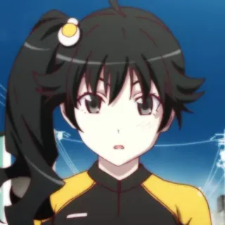 🎭 Ononoki Yotsugi Monogatari Anime, Dziewczyna, Postać, Ononoki Yotsugi, Monogatari telegram sticker