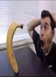 😍 banana, shock, food, surprise, funny, meme telegram sticker