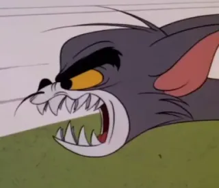 😡 Tom Cat Tom and Jerry Cartone animato, Gatto, Arrabbiato, Furioso, Tom e Jerry telegram sticker