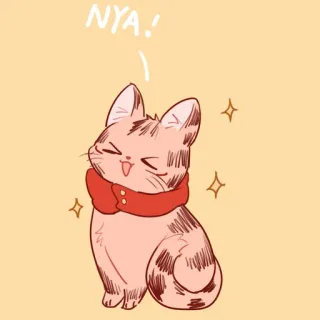 🐈 NYA! Katze, süß, miau, Kätzchen, Schal, entzückend telegram sticker