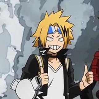 😁 Denki Kaminari My Hero Academia anime, manga, my hero academia, denki kaminari, hero, character, lightning telegram sticker