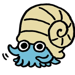 👋 krab pustelnik, kreskówka, zwierzę, muszla, okulary telegram sticker