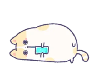 😐 猫, 睡觉, 可爱, 动物, 宠物 whatsapp sticker